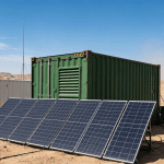 Hybrid solar-diesel-storage microgrid system at a desert mining camp in Saudi Arabia