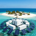 Saudi Red Sea island with hybrid solar-diesel microgrid system deployed