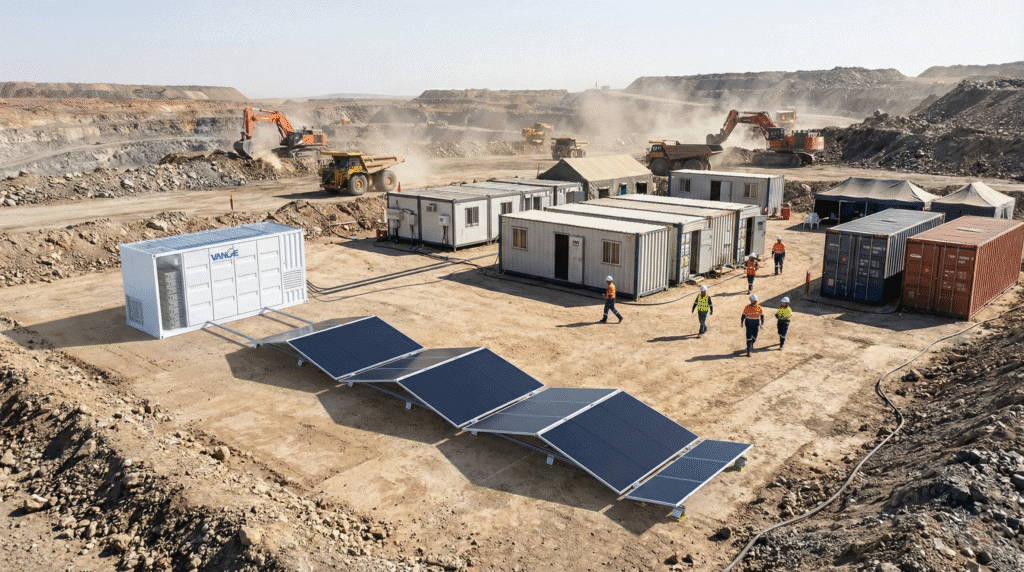 Hybrid power station for Mining Sites