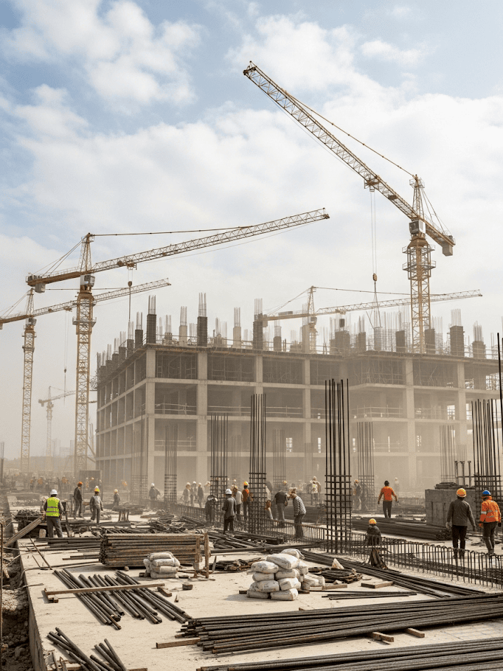 Rugged mobile energy storage system providing temporary power for construction site tools and lighting.