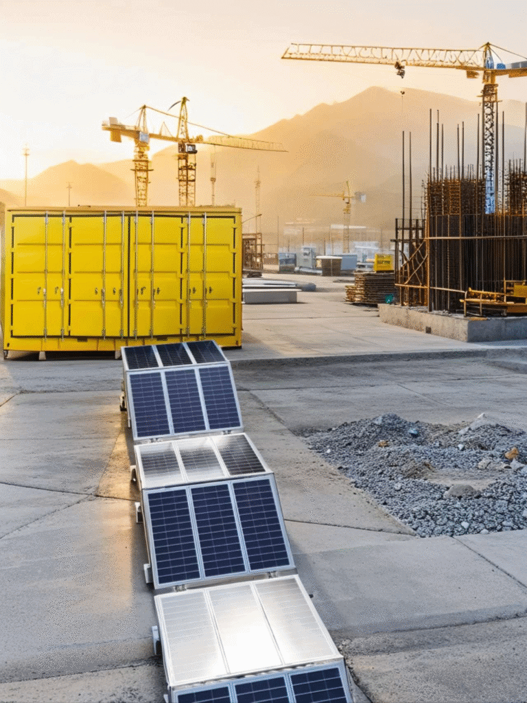 Mobile Foldable Solar Container Deployed