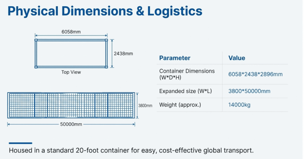 Physical Dimensions Logistics 1