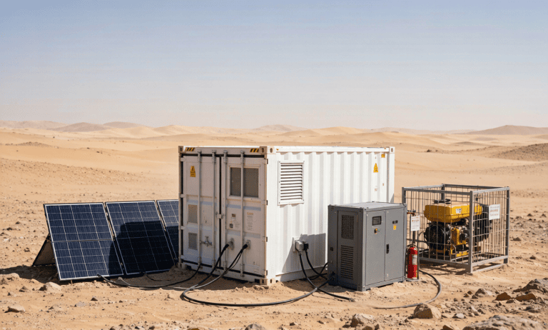 PORTA All-in-One hybrid microgrid deployed at Saudi desert industrial site